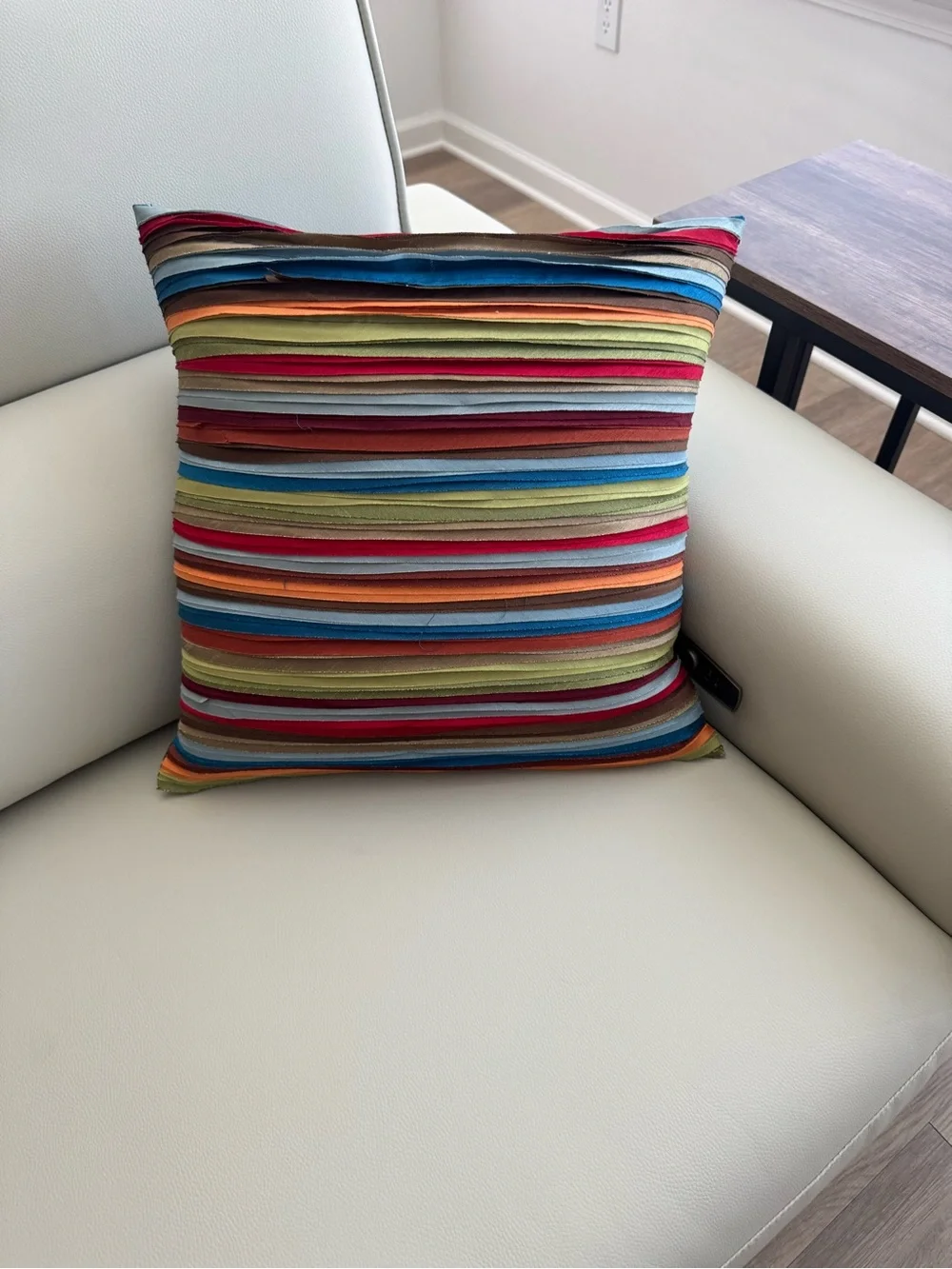 Pier 1 Multicolor Striped Accent Pillows - Red, Blue, Green, Orange, Yellow
